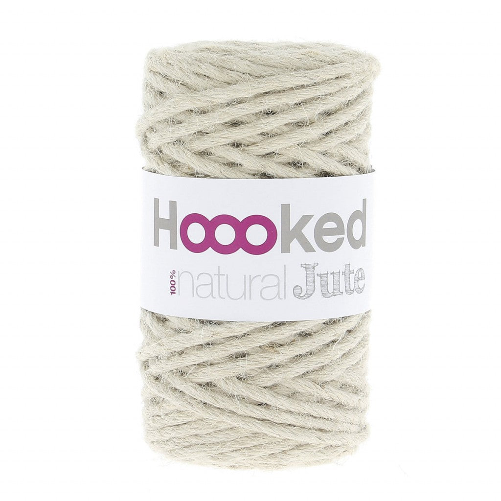 Hoooked Natural Jute Grey - Vanilla Cream