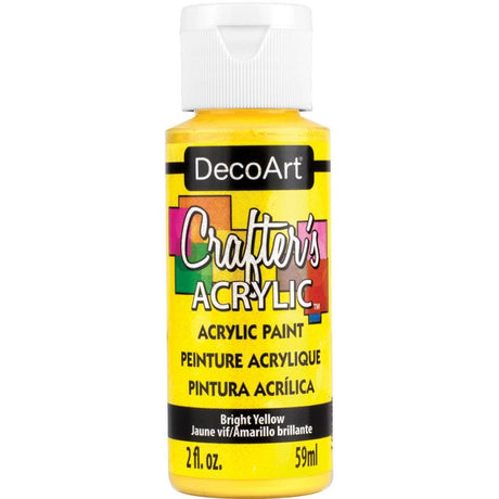 Crafter's Acrylic All-Purpose Paint 2oz-Bright Yellow - HobbyHimmelen