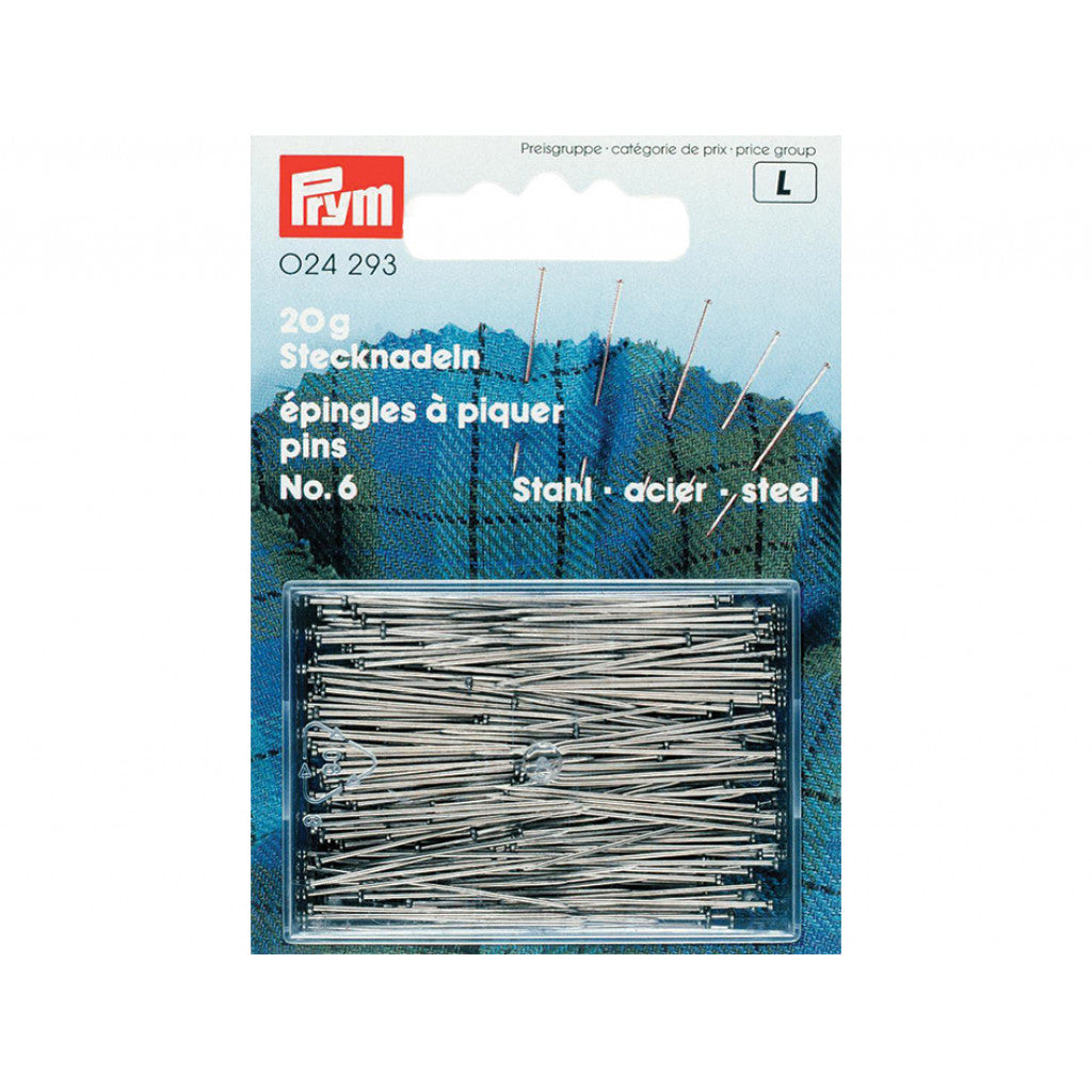 Prym Knappenåler No.6 30mm 20g- Stål (ca200stk)