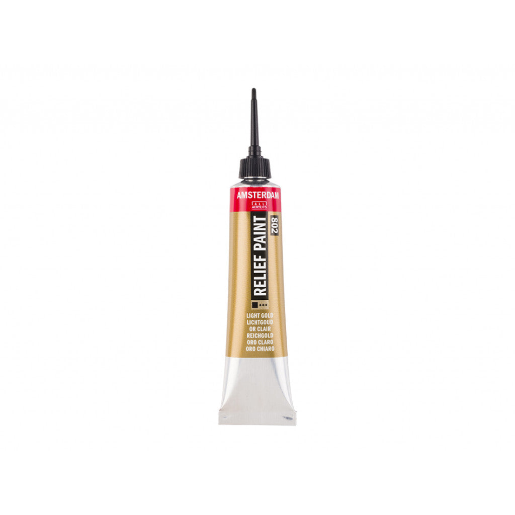 Amsterdam Relief Paint 20ml - 802 Light Gold