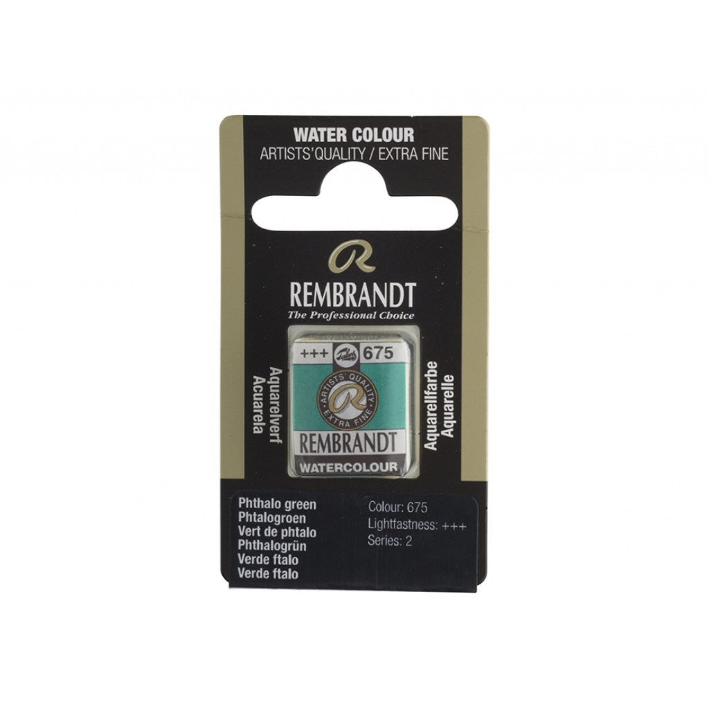 Rembrandt Akvarell Halfpan - Phthalo Green 675