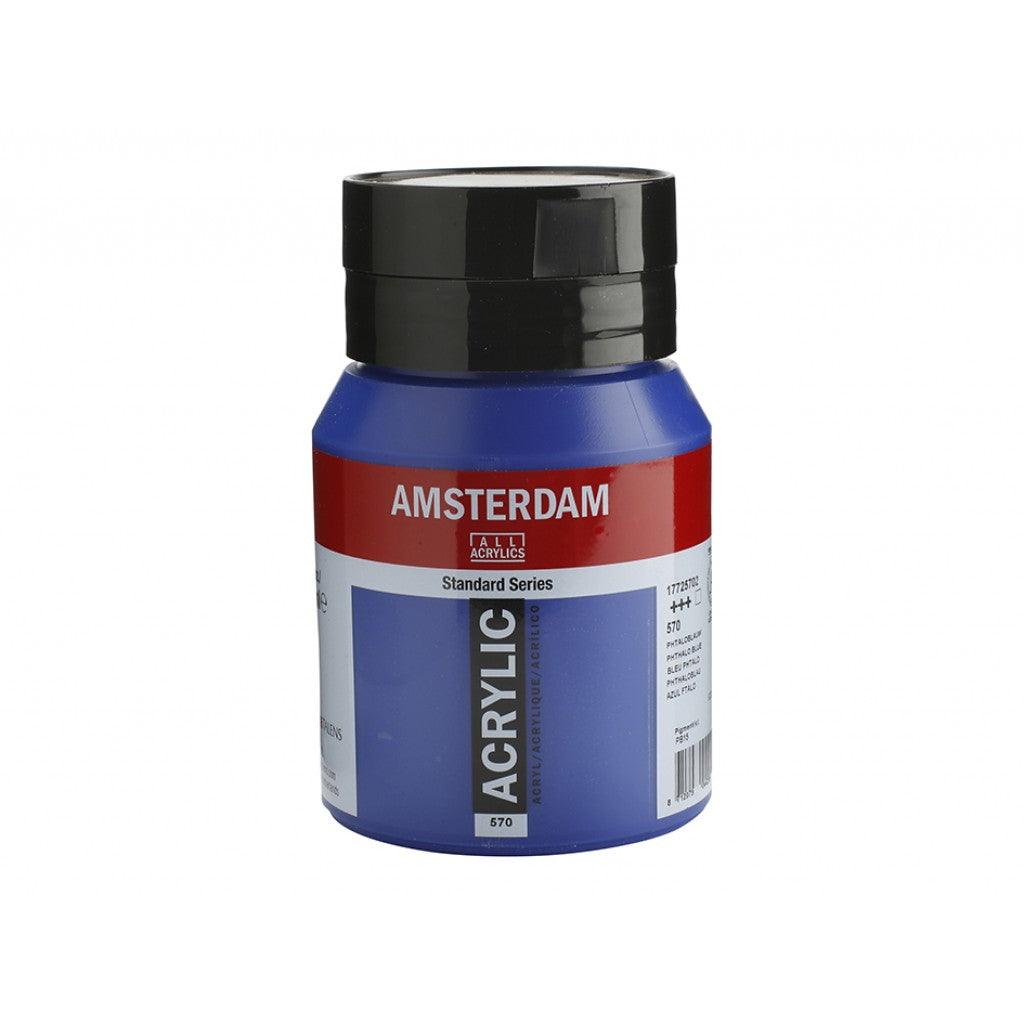 Amsterdam Standard 500ml - 570 Pthalo Blue - HobbyHimmelen