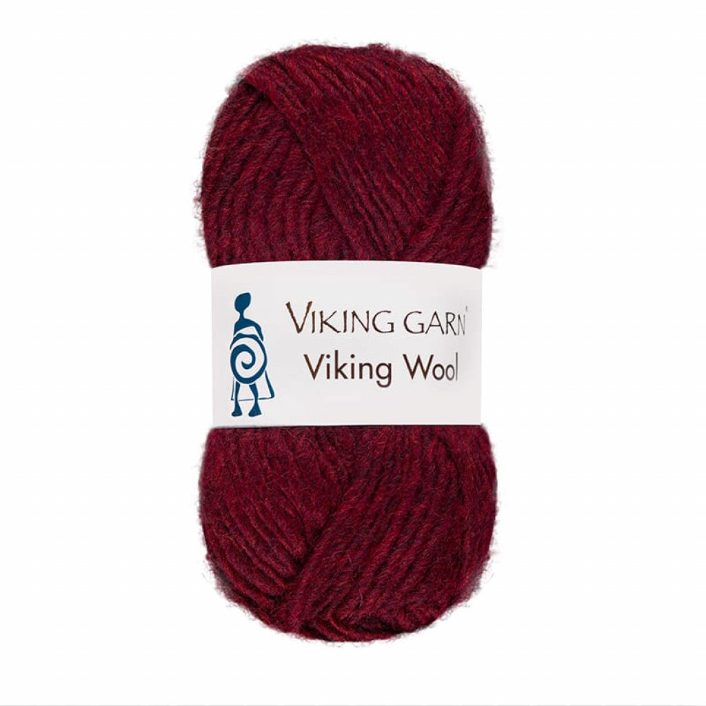 Viking Wool - 555 Mørk Rød – HobbyHimmelen