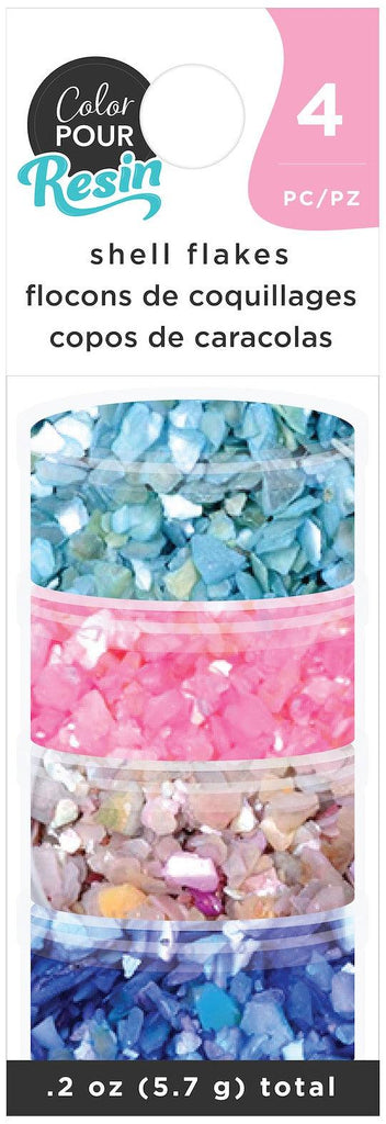 Color Pour Resin Mix-Ins - Shell Flakes Iridescent 4stk - HobbyHimmelen