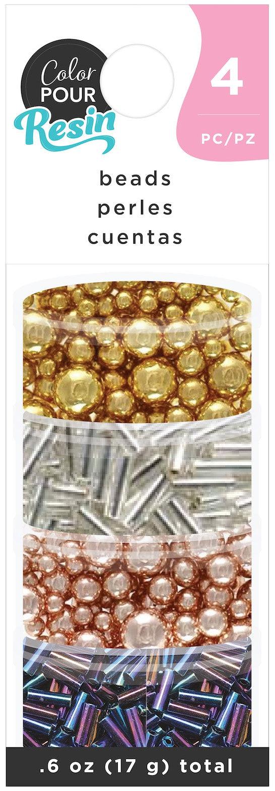 Color Pour Resin Mix-Ins - Beads Metallic 4stk - HobbyHimmelen