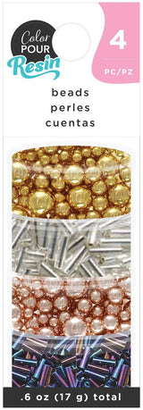 Color Pour Resin Mix-Ins - Beads Metallic 4stk - HobbyHimmelen