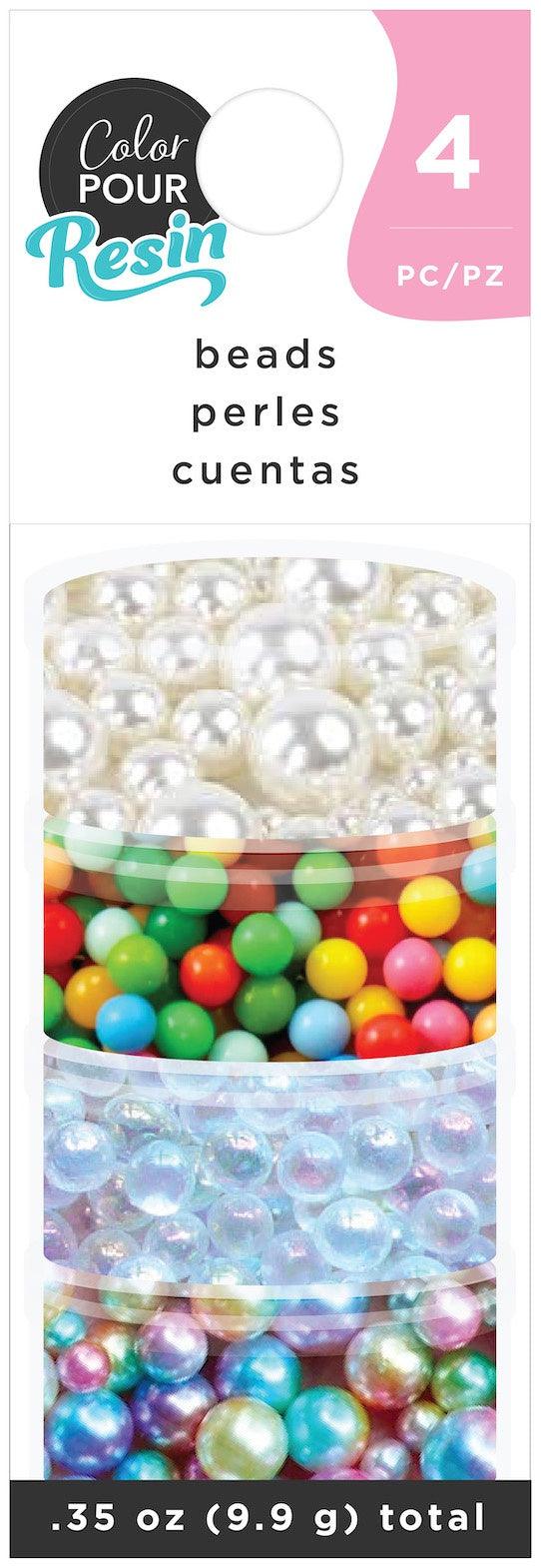 Color Pour Resin Mix-Ins - Beads Colorful 4stk - HobbyHimmelen