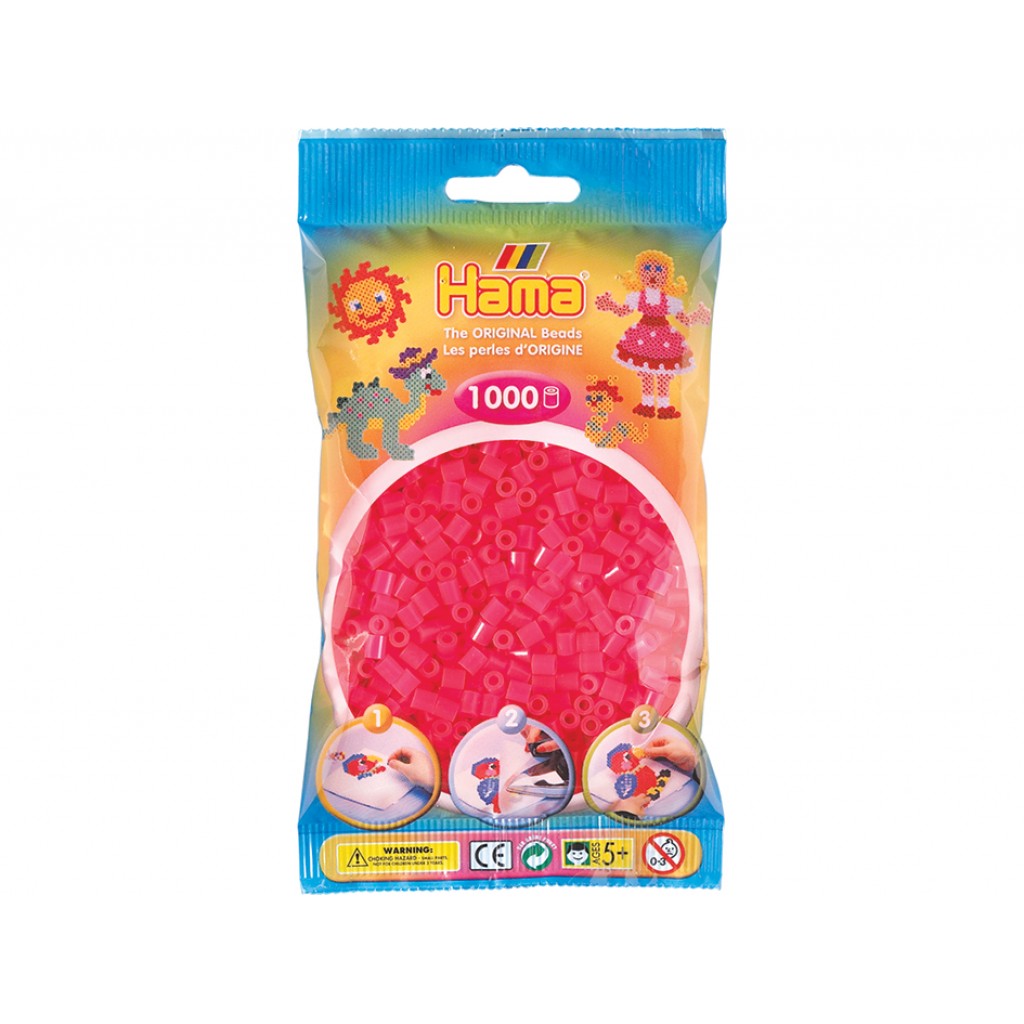 Hama Midi, 1000stk - 32 Neon rosa