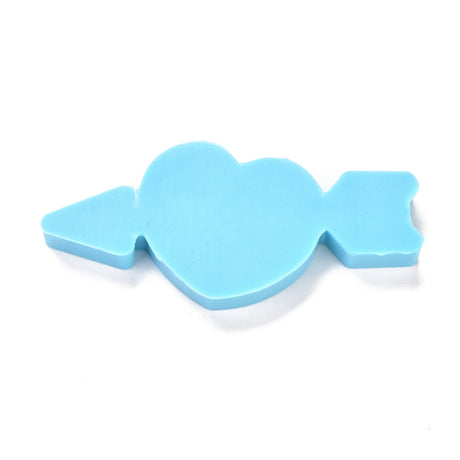 Silikonform 71x31x8mm - Hjerte med Pil