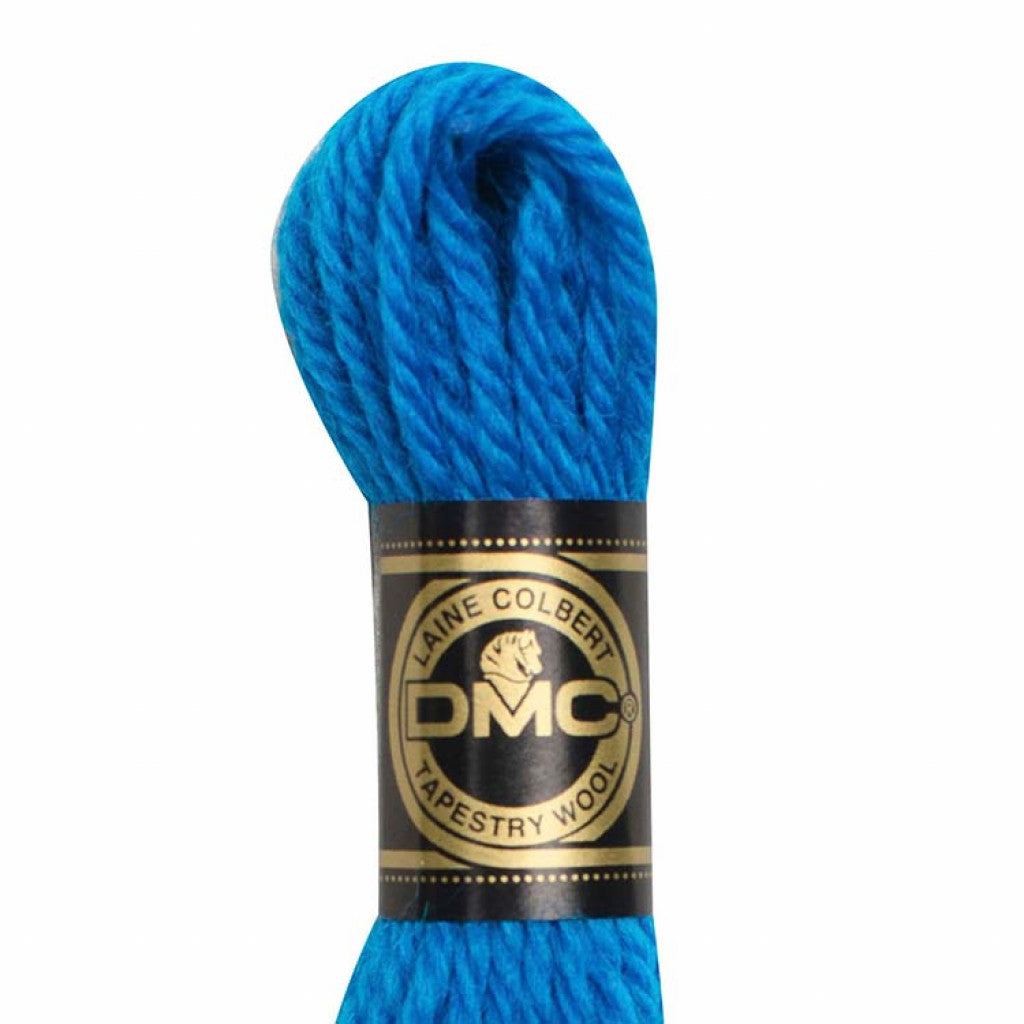 DMC Ullbroderigarn - #7038 Blå-Turkis