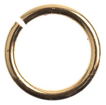 18k Gullbelagte Jump Rings (Øsken), 6x.7mm 105stk - Gold Plated - HobbyHimmelen