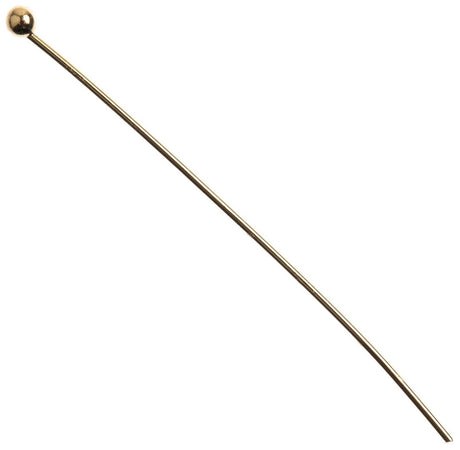 18k Gullbelagte Ball Head Pins, 35x.5mm 58stk - Gold Plated - HobbyHimmelen