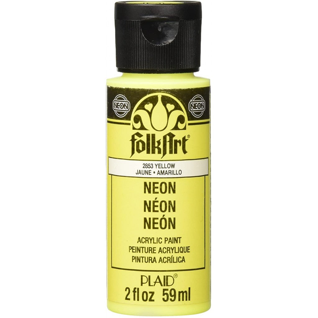 Folk Art Neon Acrylic Paint 59ml -Yellow