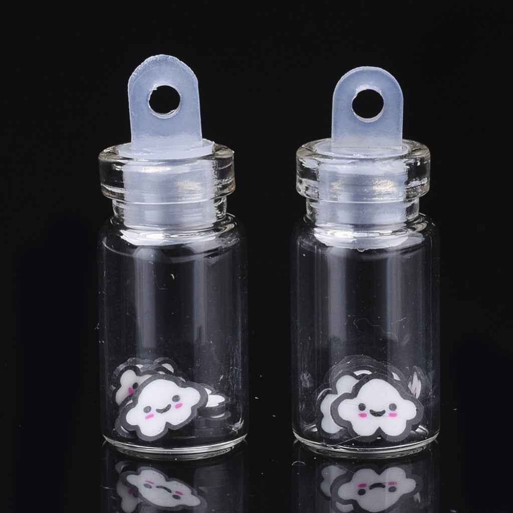 #1 Flaskeanheng med Polymer Confetti, 2,7cm - SkyBert