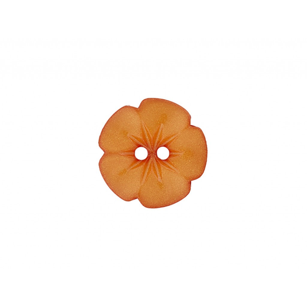 Knapp 2-hulls Blomster  - 26533 - 11mm - 42 Orange