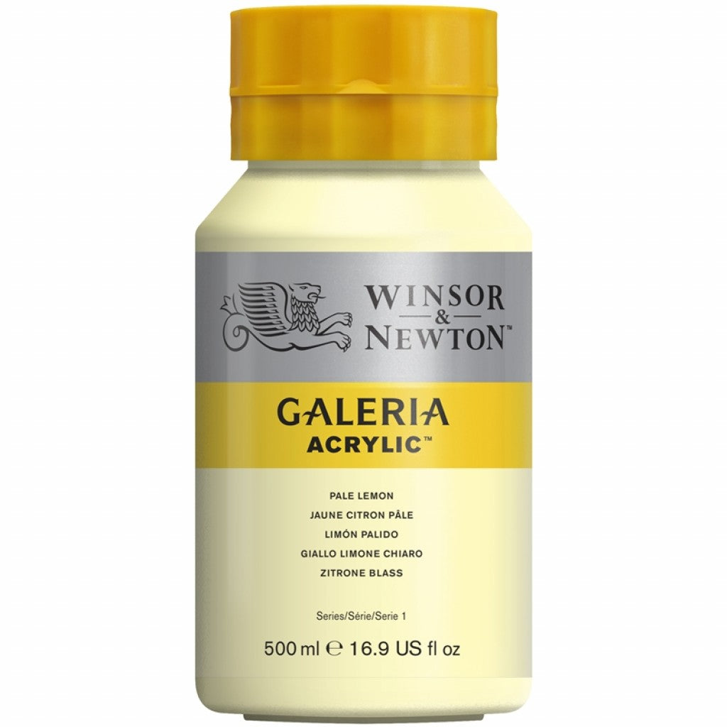 W&N - Galeria Acrylic 500ml - 434 Pale Lemon