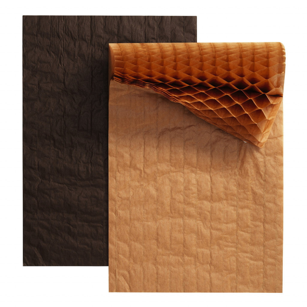 Honeycomb Trekkspillpapir 2-pakk - Brun