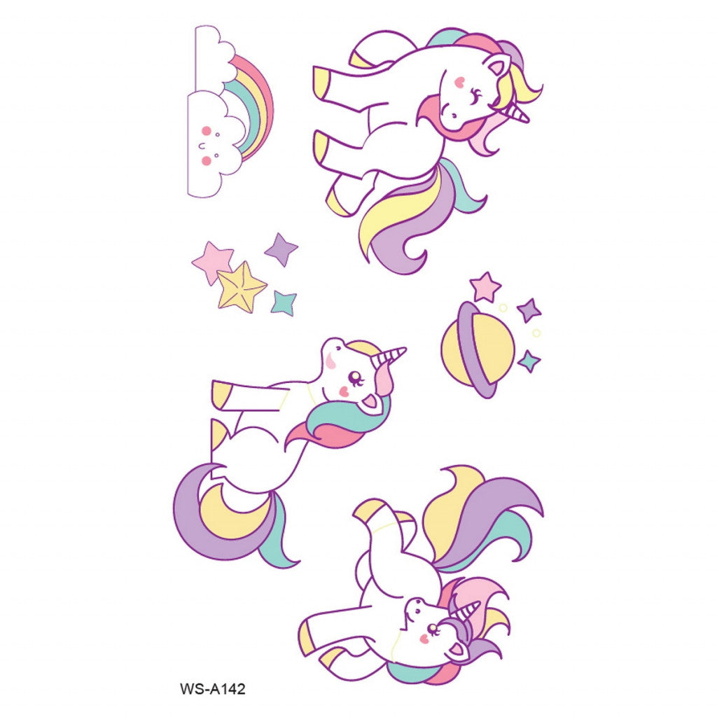 Tattoo Stickers Unicorn Glitte