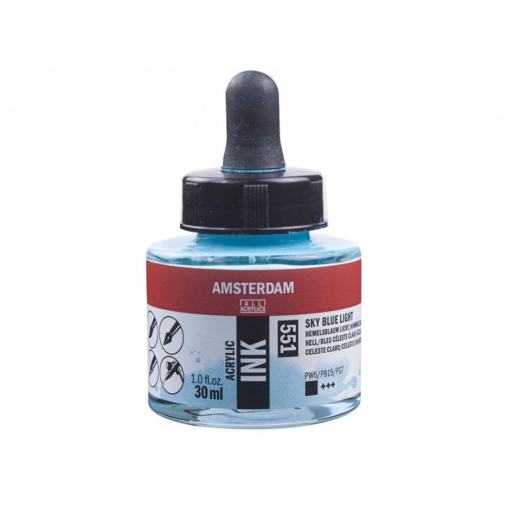Amsterdam Ink 30ml - 551 Sky Blue Light - HobbyHimmelen