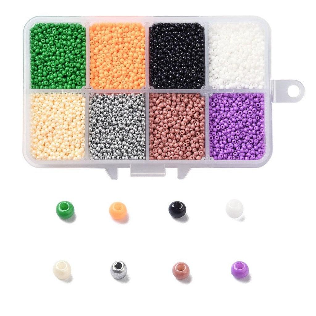 "FGB" Sett med Seed Beads i 8 Farger 11/0 (2.3mm) - Circle Tang - HobbyHimmelen