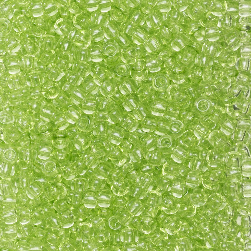 Rocaillesperle 9/0 - Lys.Grønn Transparent