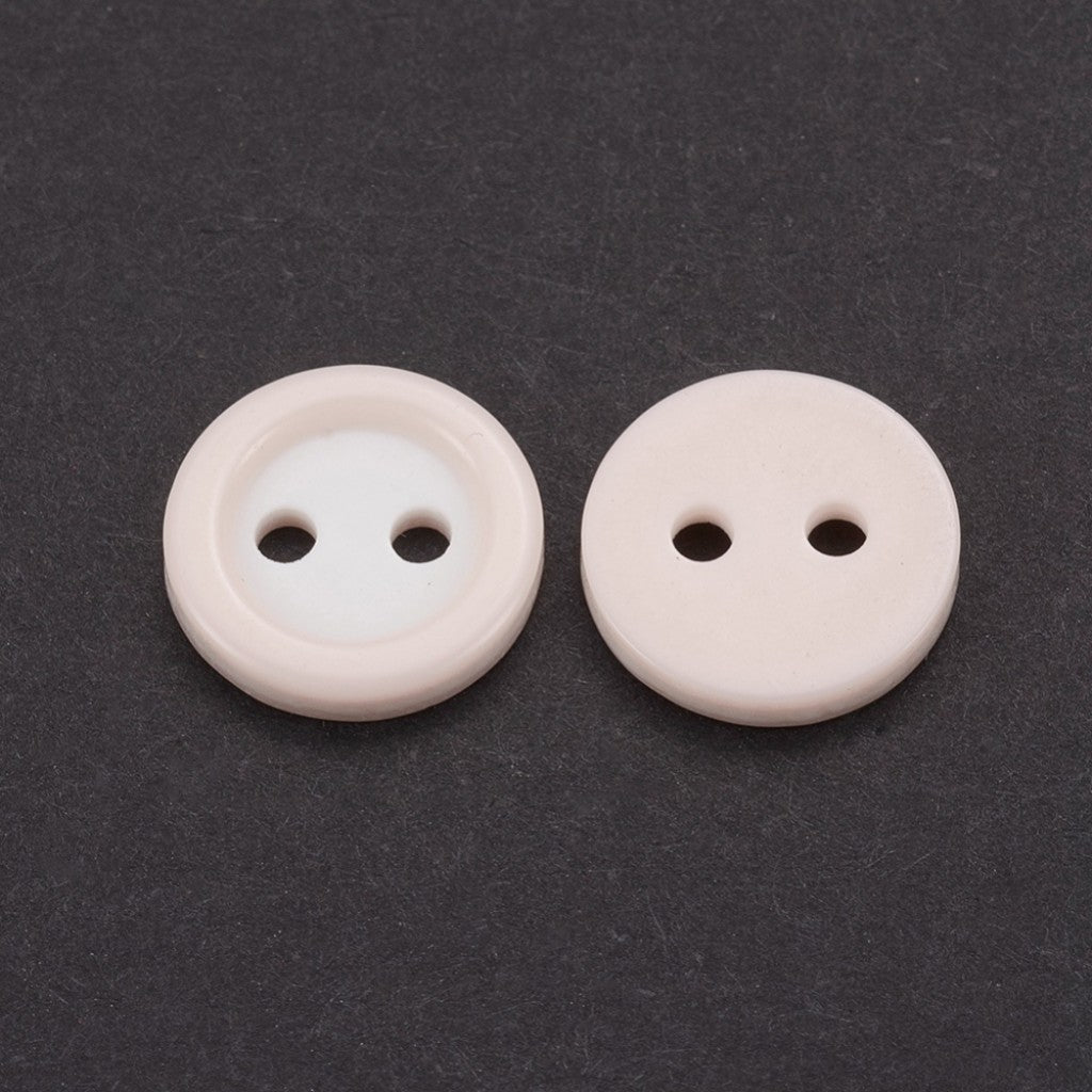 Knapp i Epoxy, 11mm - Ring Soft Pink