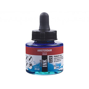 Amsterdam Ink 30ml - 572 Primary Cyan - HobbyHimmelen
