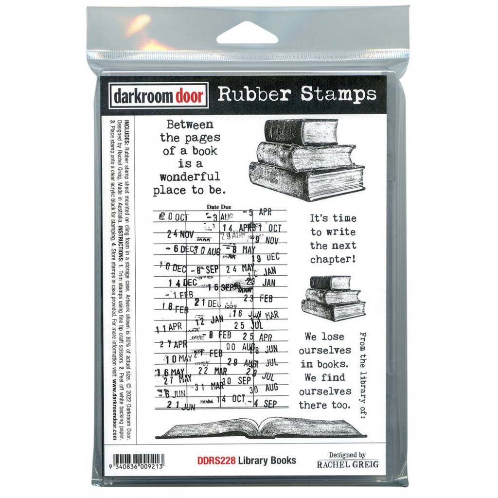 Darkroom Door Clear Stamps 18 x 12cm - Library Books