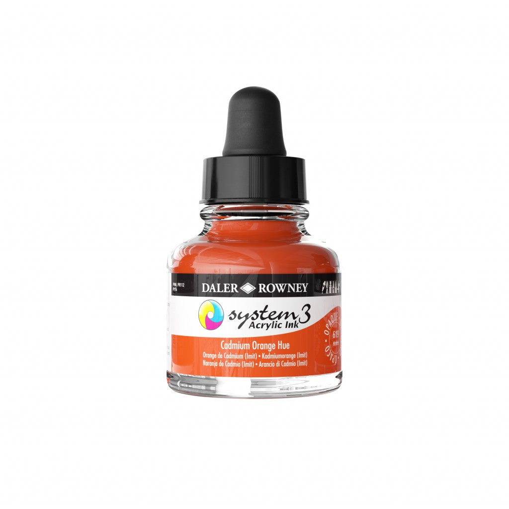 Daler Rowney - System3 Ink 29,5ml - 619 Cadmium Orange Hue