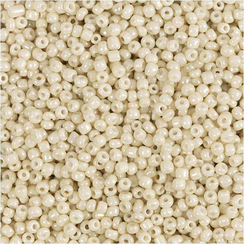 Rocaiperler 1,7 mm, 15/0, 25g - Offwhite