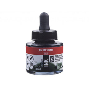Amsterdam Ink 30ml - 735 Oxide Black - HobbyHimmelen