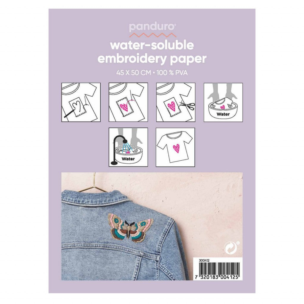 Vannløselig Broderingsmellomlegg