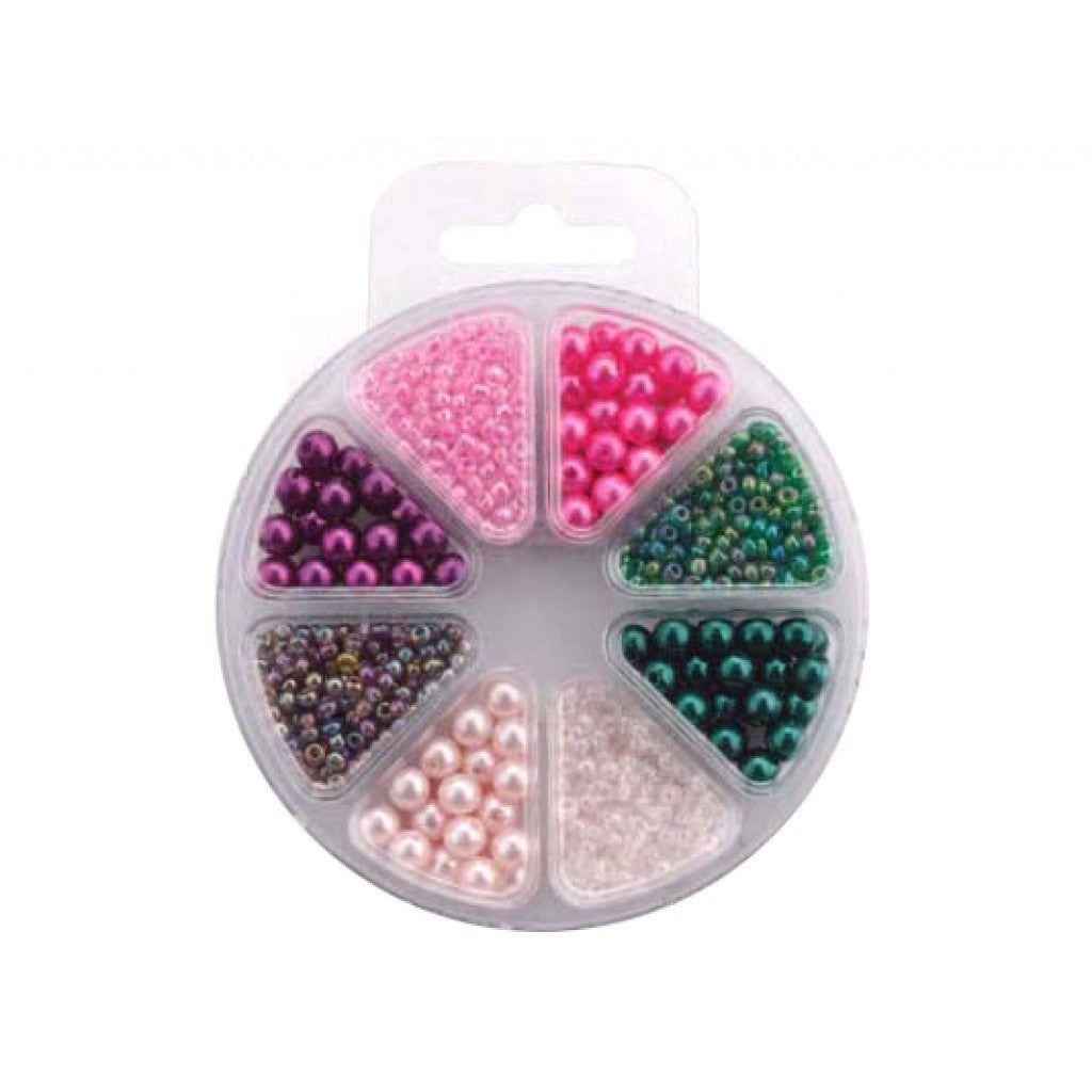Perlesett – Rosa/lilla/grønn – 8ass.