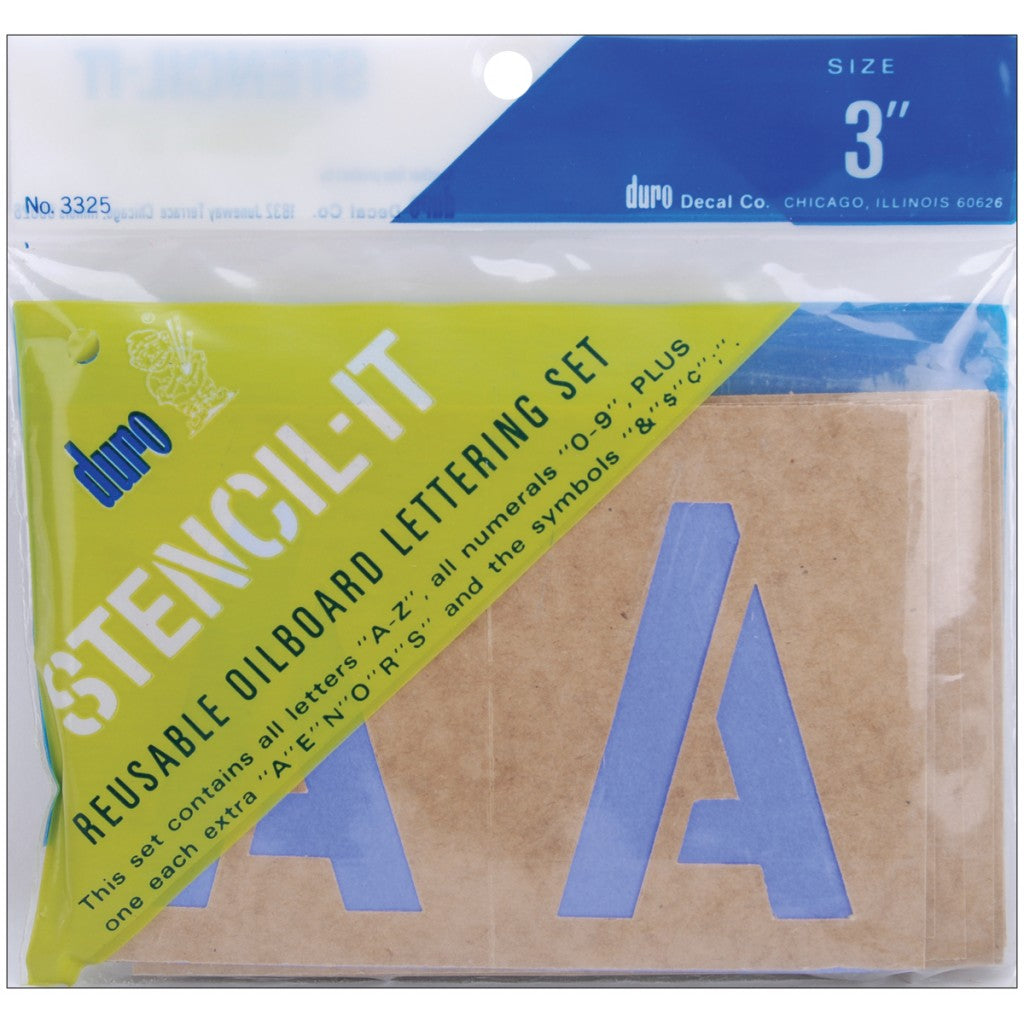 Stencil-It Reusable Lettering Set - 7,5cm (3")