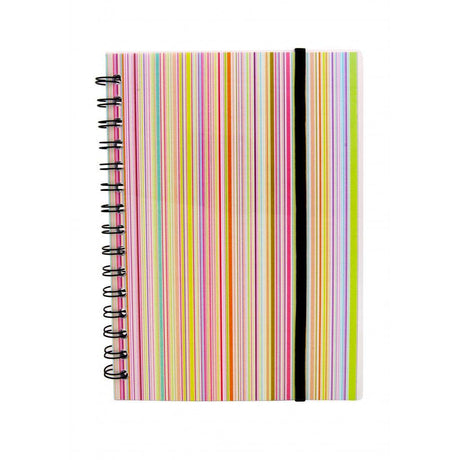 Büngers Notatbok A5 PP med strikk Rainbow - HobbyHimmelen