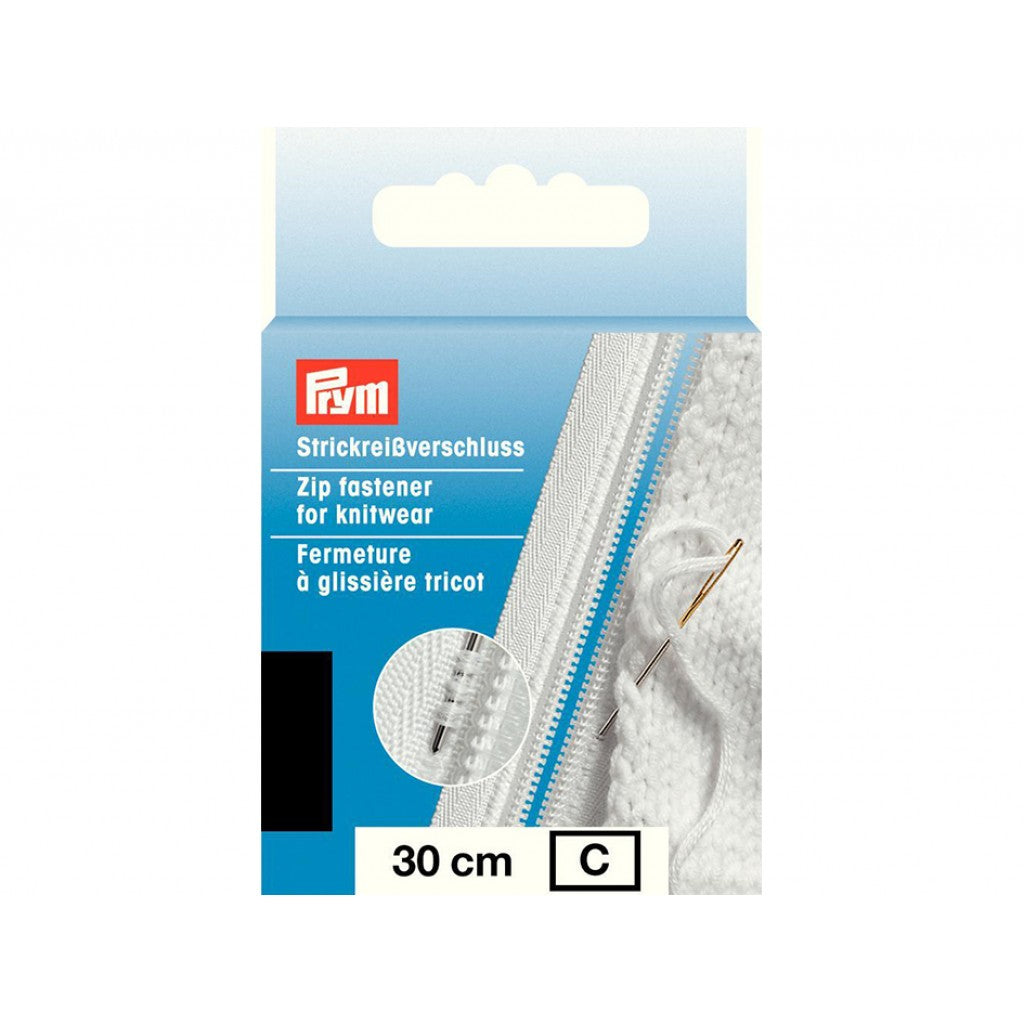 Prym Glidelås Strikk - 30cm -  Sort