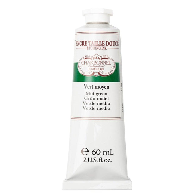Charbonnel - Etching Ink 60ml - Medium Green - HobbyHimmelen