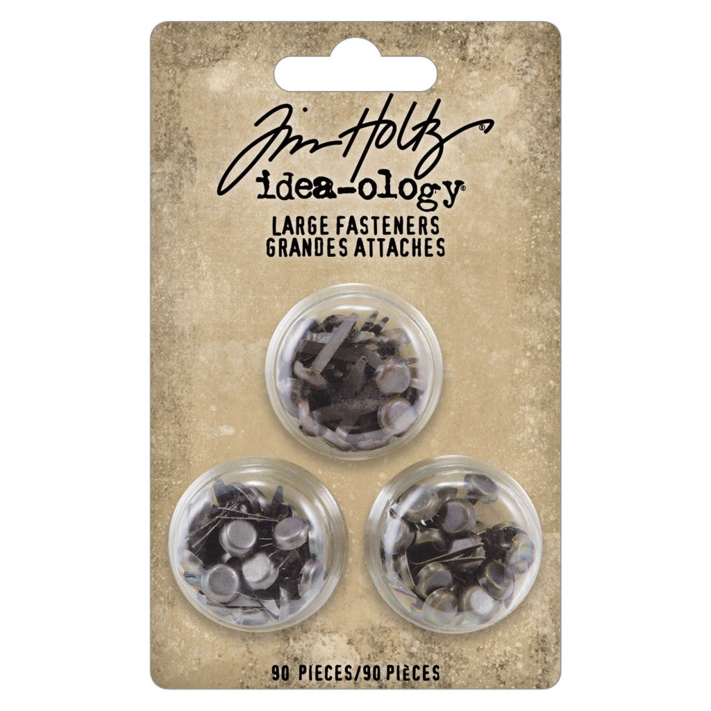 Tim Holtz Idea-Ology - Large Metal Fasteners, Antique Silver, Copper & Brass