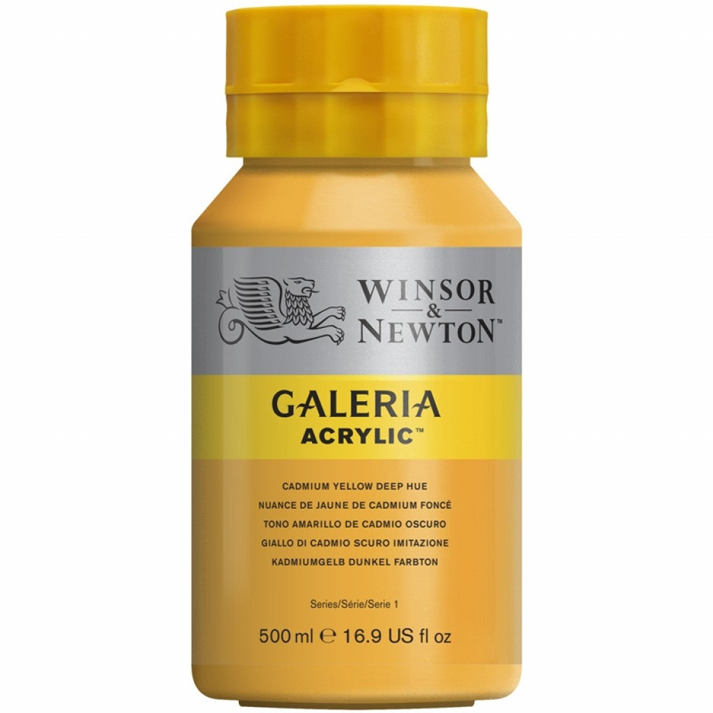 W&N - Galeria Acrylic 500ml - 115 Cadmium Yellow Deep Hue
