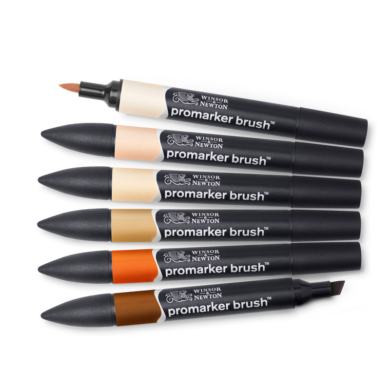 W&N - Promarker Brush - sett 6 Skintones