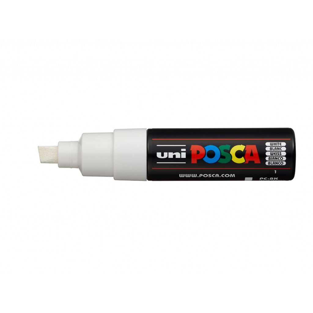 Uni POSCA PC-8K - Chisel 8mm - 1 White