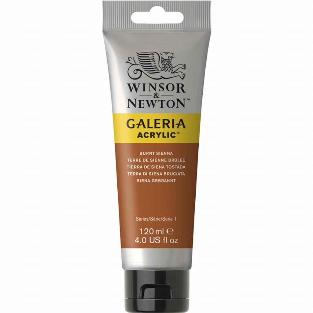 W&N - Galeria Acrylic 120ml - 074 Burnt Sienna