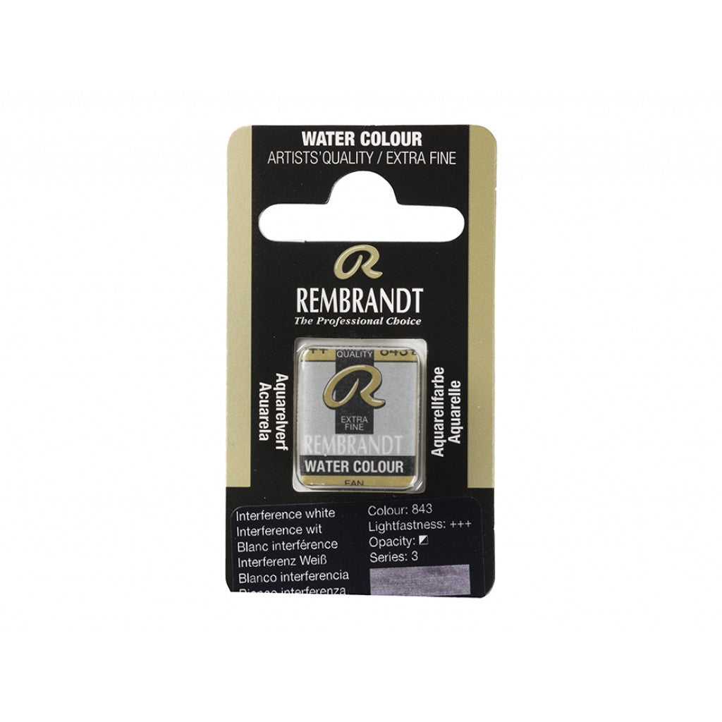 Rembrandt Akvarell Halfpan - Interference White 843