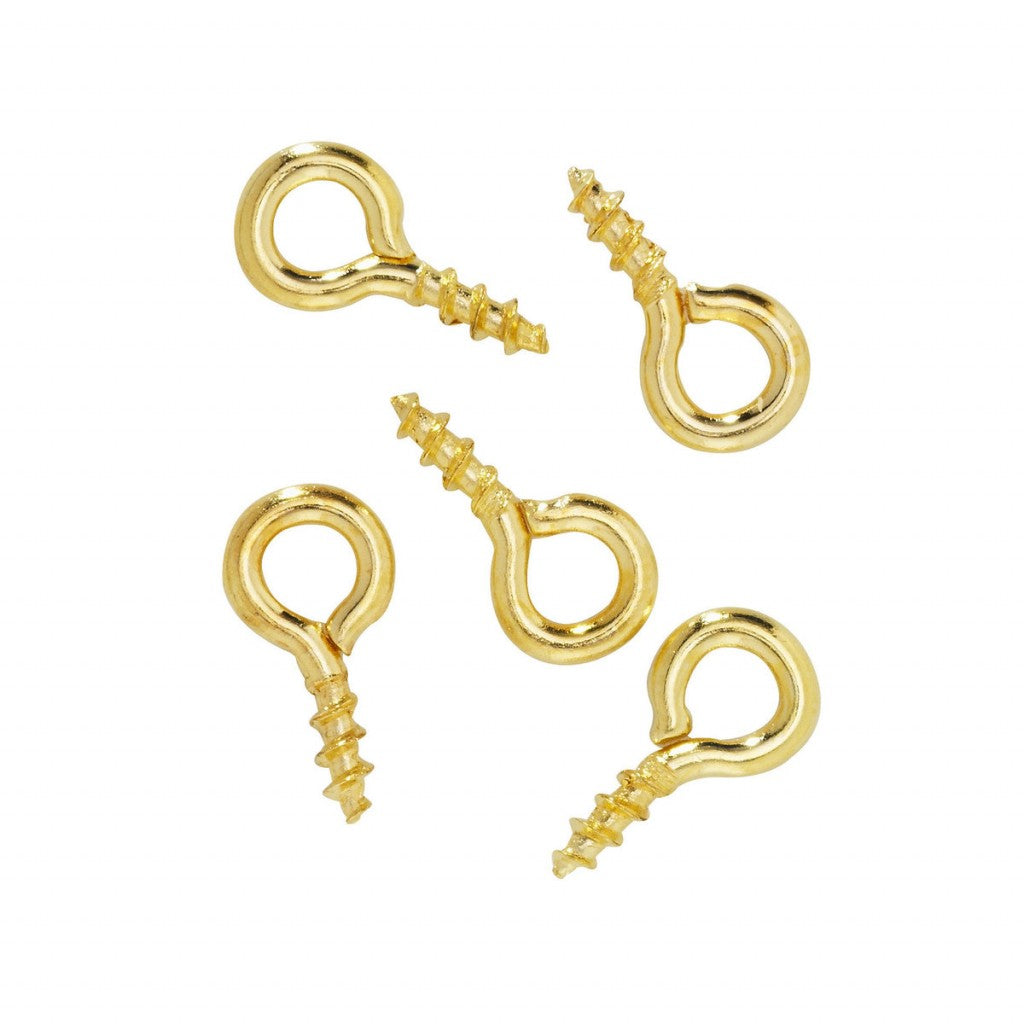 Øyeskruer 8 Mm Gull 50 Stk.