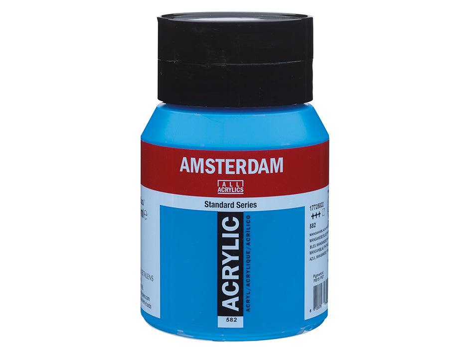 Amsterdam Standard 500ml - 582 Manganese Blue Phthalo - HobbyHimmelen