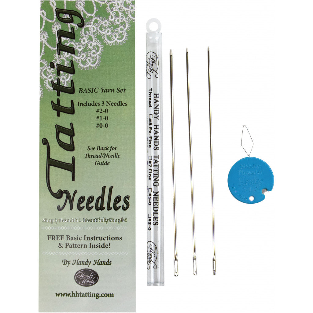 Nuperellenåler, Yarn Tatting Needle Thread Set - Size 0, 1, and 2