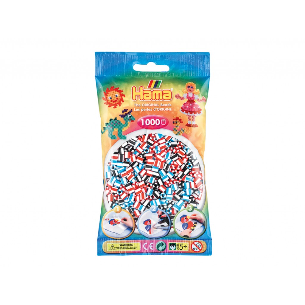 Hama Midi, 1000stk - 91 Mix Striper