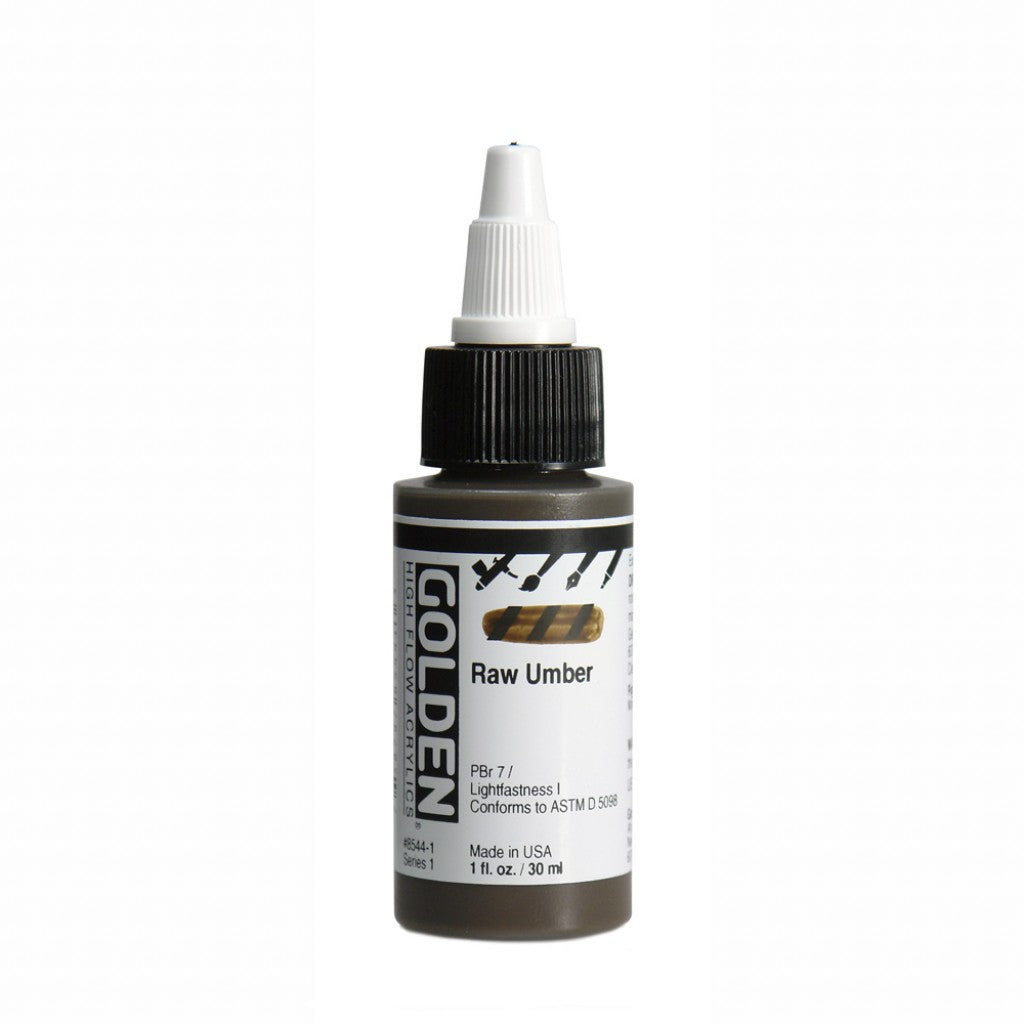 Golden High Flow Acrylics 30ml - Raw Umber