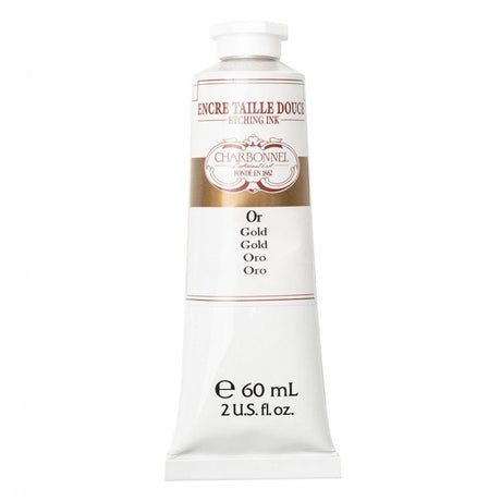Charbonnel - Etching Ink 60ml - Gold - HobbyHimmelen