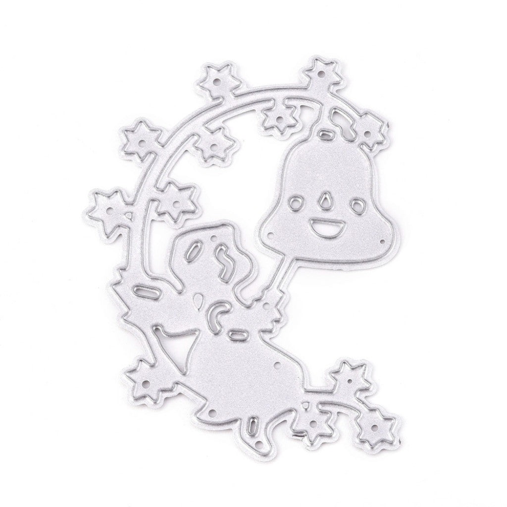 #1 Die 6,5x4,5cm - Snøengel med Juleklokke